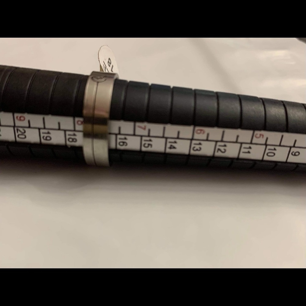 Men/women Stainless Steel Brick Band. Size 7.5